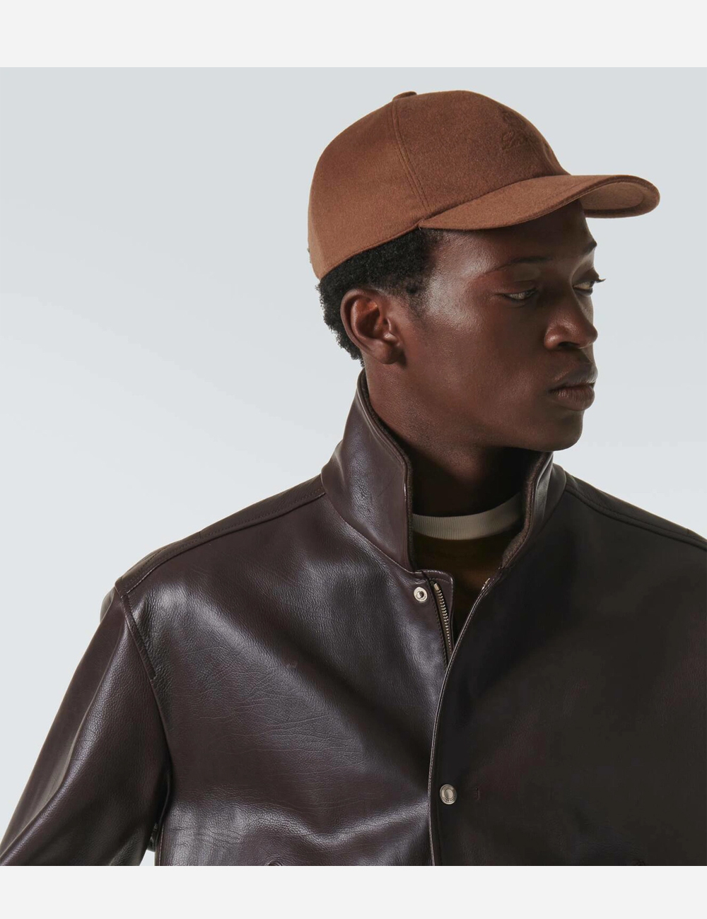 Бейсболка Loro Piana Baseball Cap Wool Storm "Chestnut"