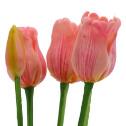 GAEM Цветы искусственные "Букет Тюльпанов из 5шт" (Real Touch), L9 W9 H44 см