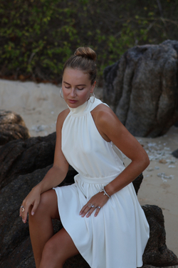 Платье Полли мини молочное