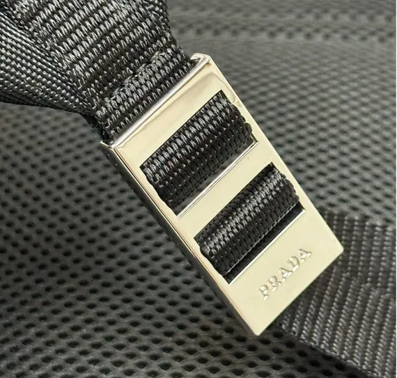 Рюкзак Prada Re-nylon и сафьяновой кожи, черный