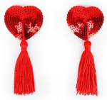 Красные пэстисы-сердечки с кисточками