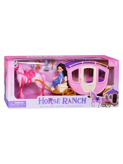 Игровой набор Карета с лошадью и куклой (631A)