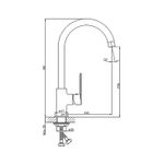 Смеситель для кухни 35к HB70590 HAIBA
