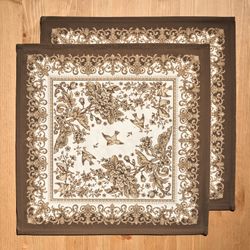 НАБОР САЛФЕТОК ИЗ 2-Х ШТ "ROYAL GARDEN",40Х40СМ, 100% ХЛОПОК ,БЕЖЕВЫЙ ,ТВИЛ