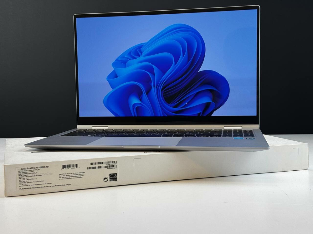Ноутбук Samsung Galaxy Book2 Pro 360, 15 (i7-1260p/16gb/1Tb/15.6"/1920х1080 AMOLED/Win 11 Home) Silver NP950QED-KB1