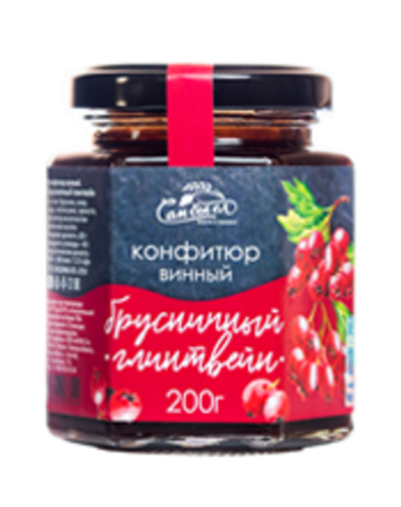 Конфитюр винный Брусничный глинтвейн 200 гр