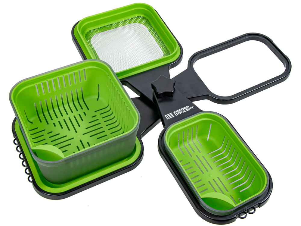 Набор коробок и аксессуаров для прикормки и насадки с подставкой FC FEEDER BAIT BOX SET