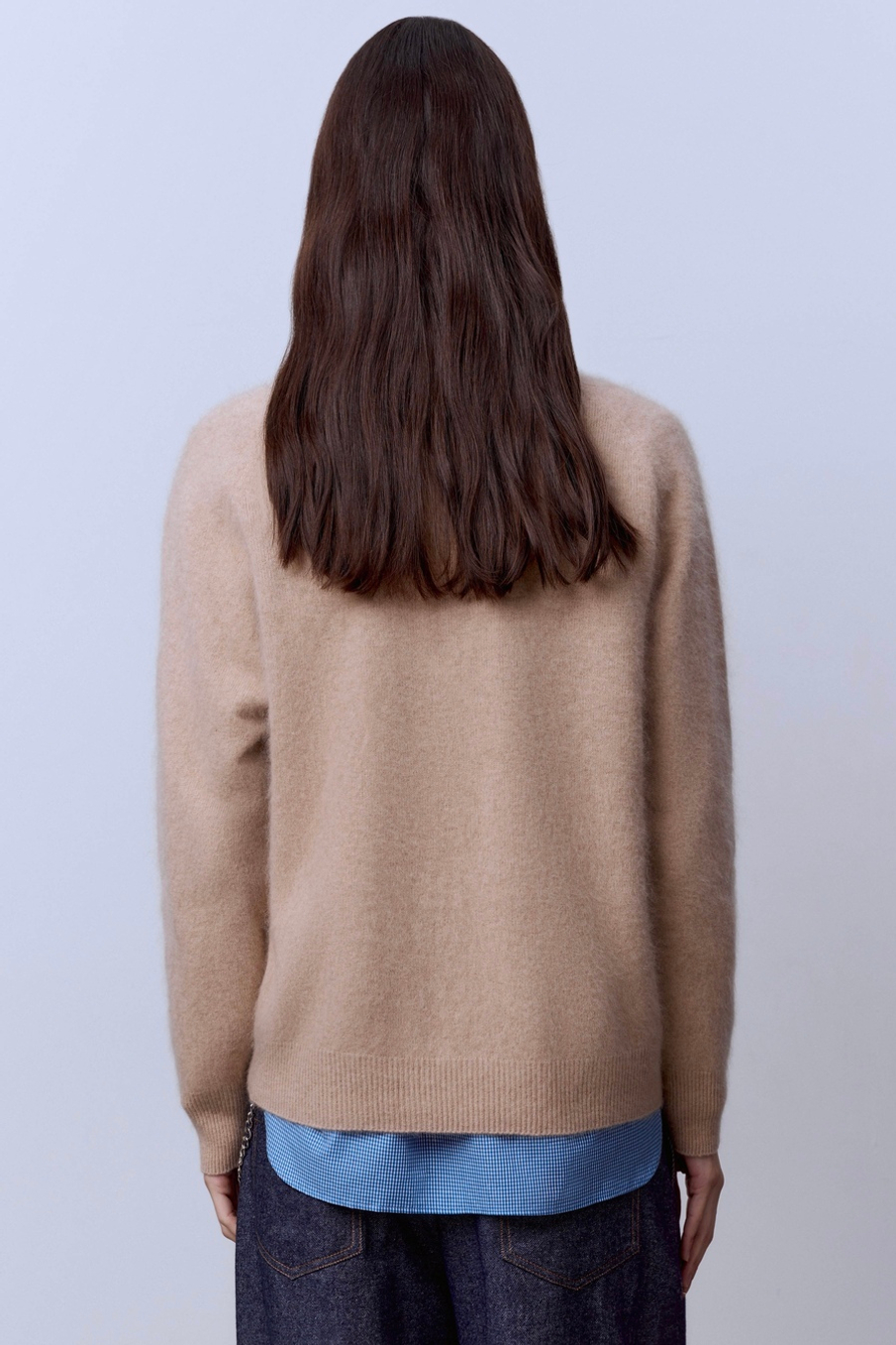 Свитер с V-вырезом из шерсти с кашемиром