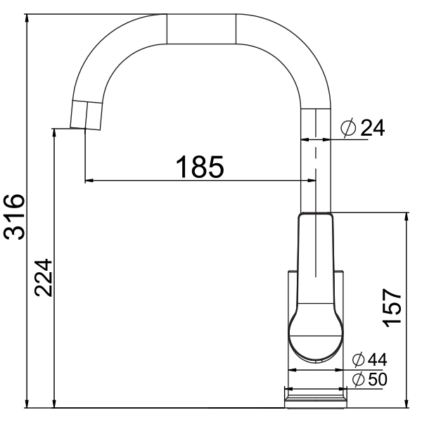 Смеситель для кухни LAPARET NOBIA N3063702LPT