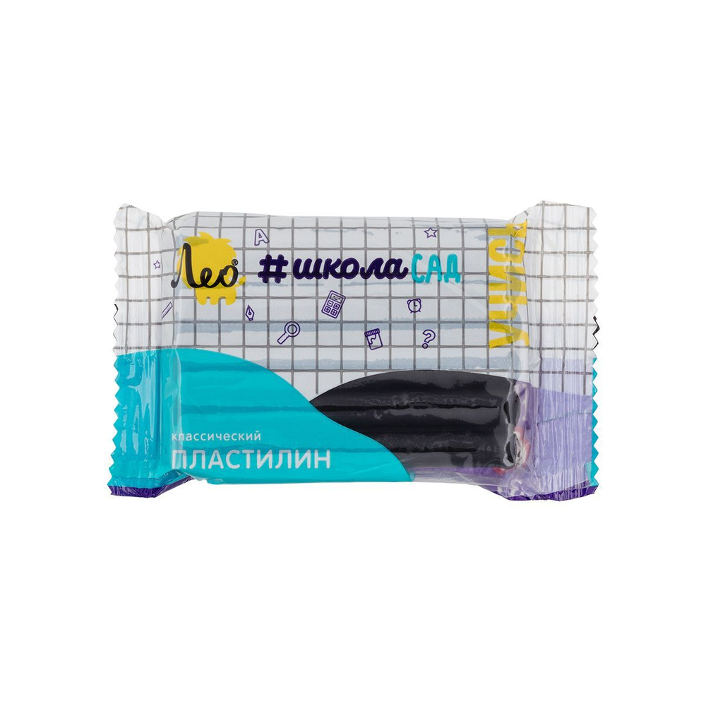 Пластилин классический 50 гр "Учись" черный