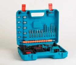 Дрель-Шуруповерт Makita Шуруповерт аккумуляторный 21V, аккумуляторный, Макита 21В, 2 АКБ / Кейс с набором бит, свёрел и головок / шуруповерт для сверления и закручивания