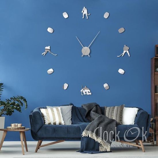 Настенные 3D часы Хоккей