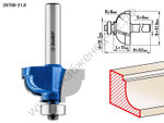 ЗУБР 31,8x17мм, радиус 8мм, фреза кромочная калевочная №7