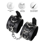 Черные оковы из искусственной кожи ToyFa Anonymo 310153