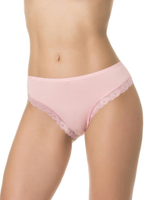 Бамбуковые трусики-слипы с кружевной оторочкой (Размер: XL) (Цвет: красный)