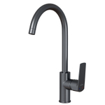 Смеситель для кухни 35k MIXLINE ML15-031GR высокий излив б/отв боковая п/гайку (без подводки) ГРАФИТ