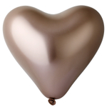 Шар латексный Сердце Хром 30 см (Розовый)