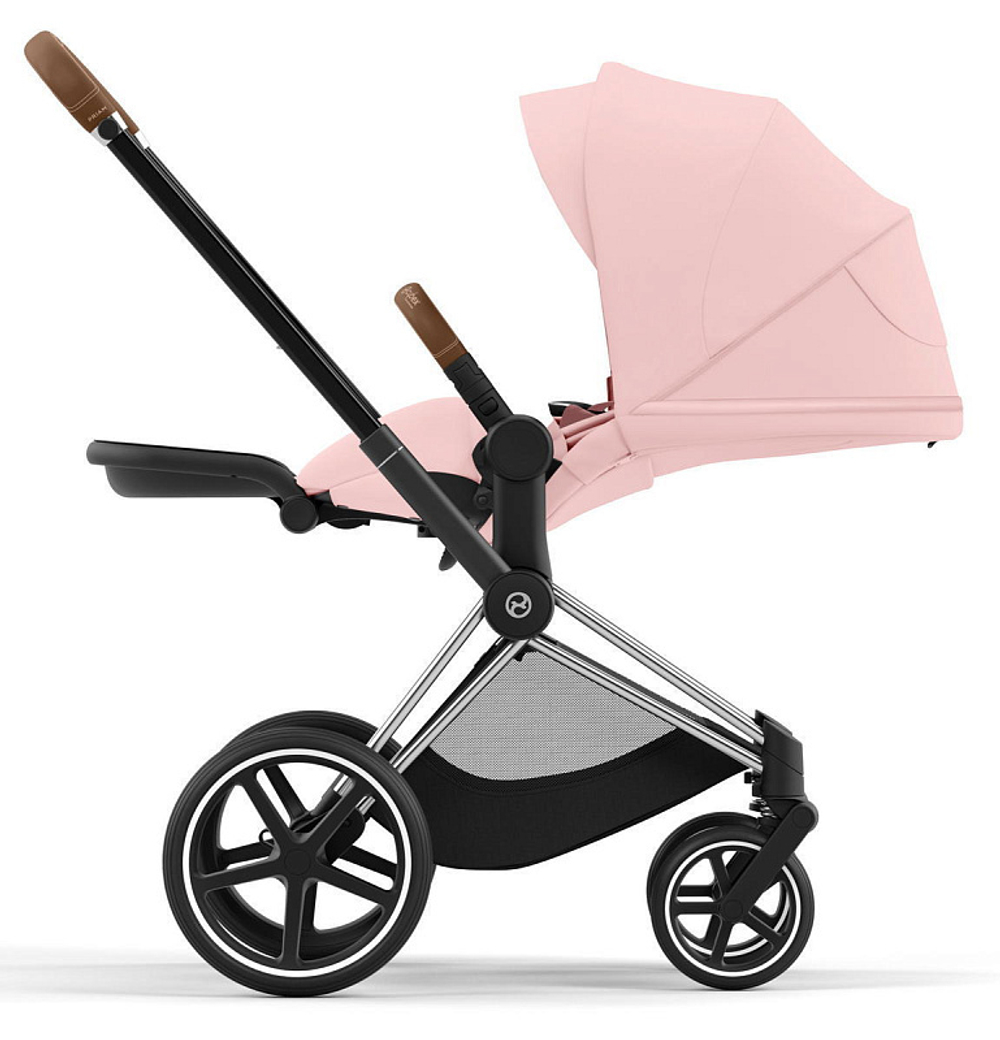 Коляска 2 в 1 Cybex Priam IV Chrome Brown Peach Pink