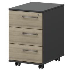 Тумба мобильная/подвесная левая KZT-61L Кронберг/Графит 416x568x648 Кортез