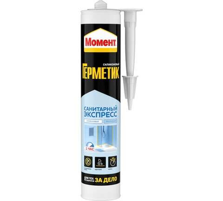 Герметик Момент силиконовый Санитарный Экспресс,KF-UO 280мл, прозрачный,