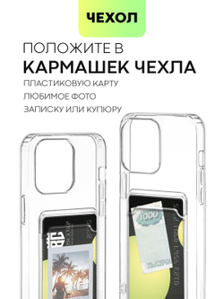 Чехол BROSCORP для Apple iPhone 15 Pro Max (арт.IP15PROMAX-TPU-POCKET )