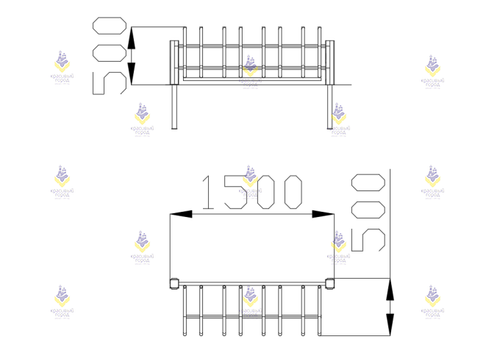 Велопарковка на столбах (4 места)
