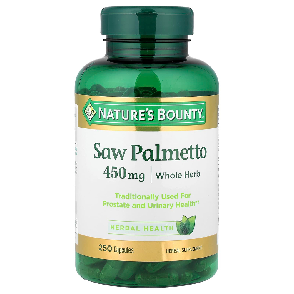 Nature's Bounty, Пальма сереноа, 450 мг, 250 капсул