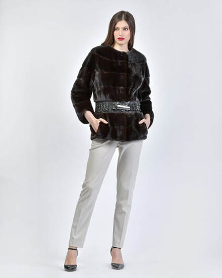 Шуба из меха норки