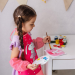 Фартук завязки 49х39 Зайка (фуксия)