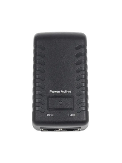 ORIENT SAP-48POE 1A, PoE инжектор питания 48W, AC 100-240V/ DC 48V, 1.0A, вход: RJ45 LAN 10/100, выход: RJ45 PoE тип B (4/5+,7/8-), совместим с оборудованием PoE IEEE 802.3af, (30428)