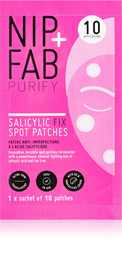 NIP+FAB Salicylic Fix - очищающие патчи для лица /  10 szt.   / GTIN 5056217805742