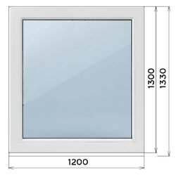 Окно ПВХ глухое