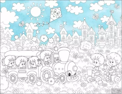 Цифровое панно ID Wall Раскраска в цвете "Чудесный день"