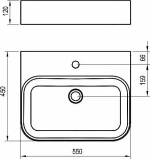 Раковина Ravak CERAMIC 55 R SLIM Wall XJX01155006
