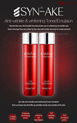 Secret Key Syn-Ake Anti Wrinkle and Whitening Toner тонер для лица со змеиным ядом
