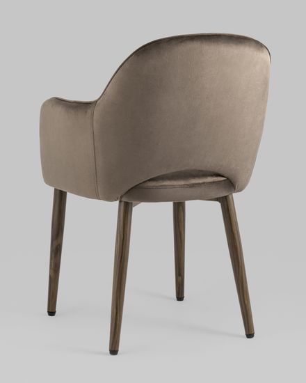 Стул Венера диамант NEW, велюр коричневый (ножки дерево) NP