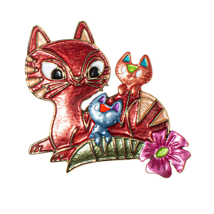 Брошь Shadore Семейка XZ1453.9 R/G