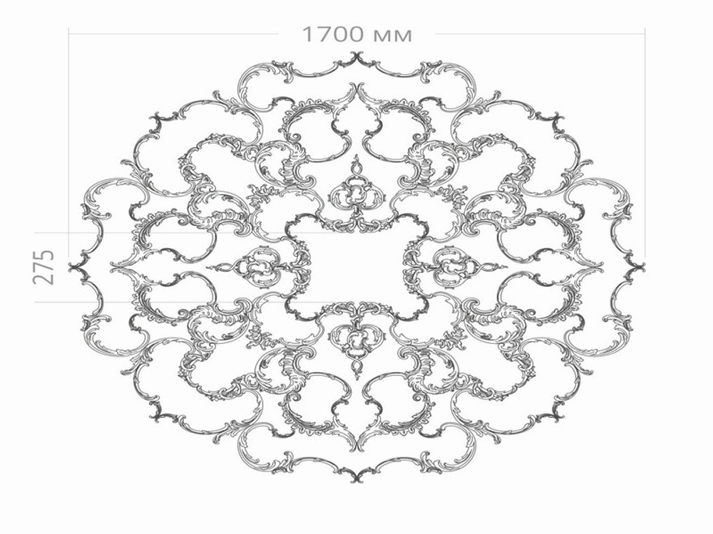 Розетка RODECOR 87045RC 1700*1700 мм