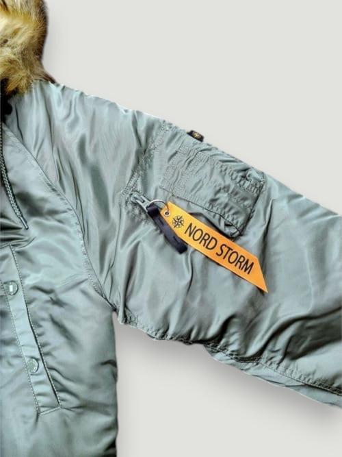 Куртка Аляска Husky III fleece Nord Storm 2024 (оливковый - olive/orange)