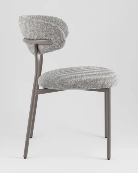 Стул обеденный Ayla серый серые ножки