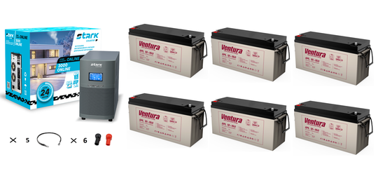 Комплект ИБП Stark Country 3000 online + АКБ Ventura GPL 12-150 х 6 шт.