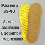 Стельки для обуви, шерсть искусственная, с пружинящим эффектом, рр.35-40, NNST12