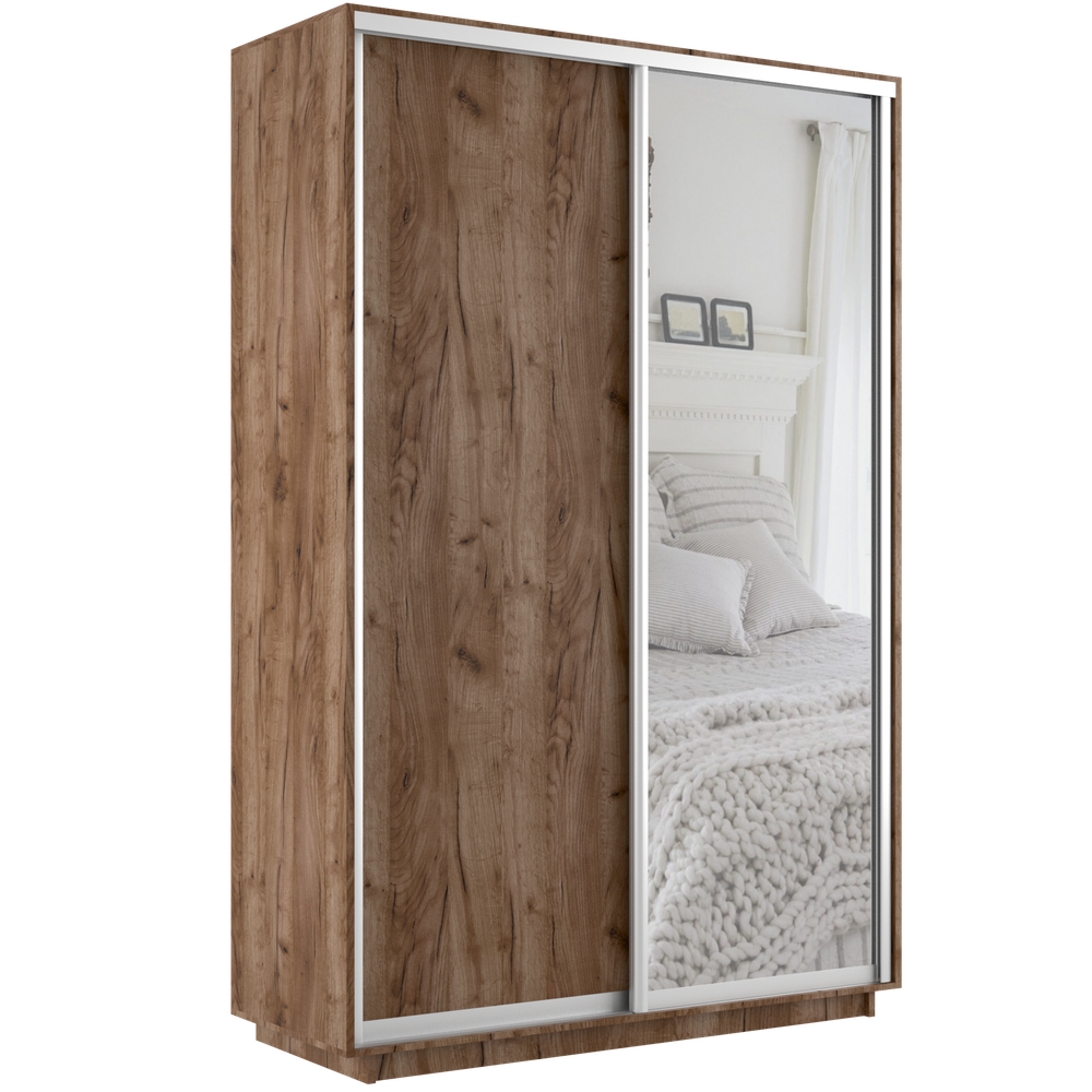 Шкаф-купе "Экспресс Медиум Дуо" (Дуб табачный) 2200х1400, МК Е1, г.Белореченск