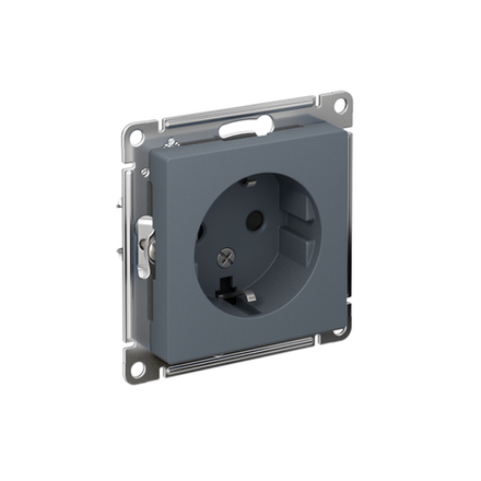 Розетка 1-м СП AtlasDesign 16А IP20 с заземл. защ. шторки механизм грифель SE ATN000745