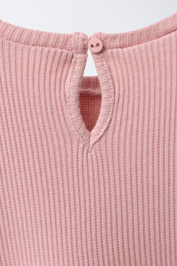 ZARA КОМБИНИРОВАННОЕ ПЛАТЬЕ ИЗ ТУЛЯ С БЛЁСТКАМИ, ПАСТЕЛЬНО-РОЗОВЫЙ