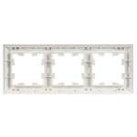 BRITE Рамка 3-местная РУ-3-БрАБ арктический белый/белый IEK