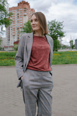 Брюки зауженные Mila Bezgerts 2876ЛЕ, цвет Бежевый, размер 48-164