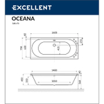 Акриловая ванна Excellent Oceana 160x75 WAEX.OCE16WH