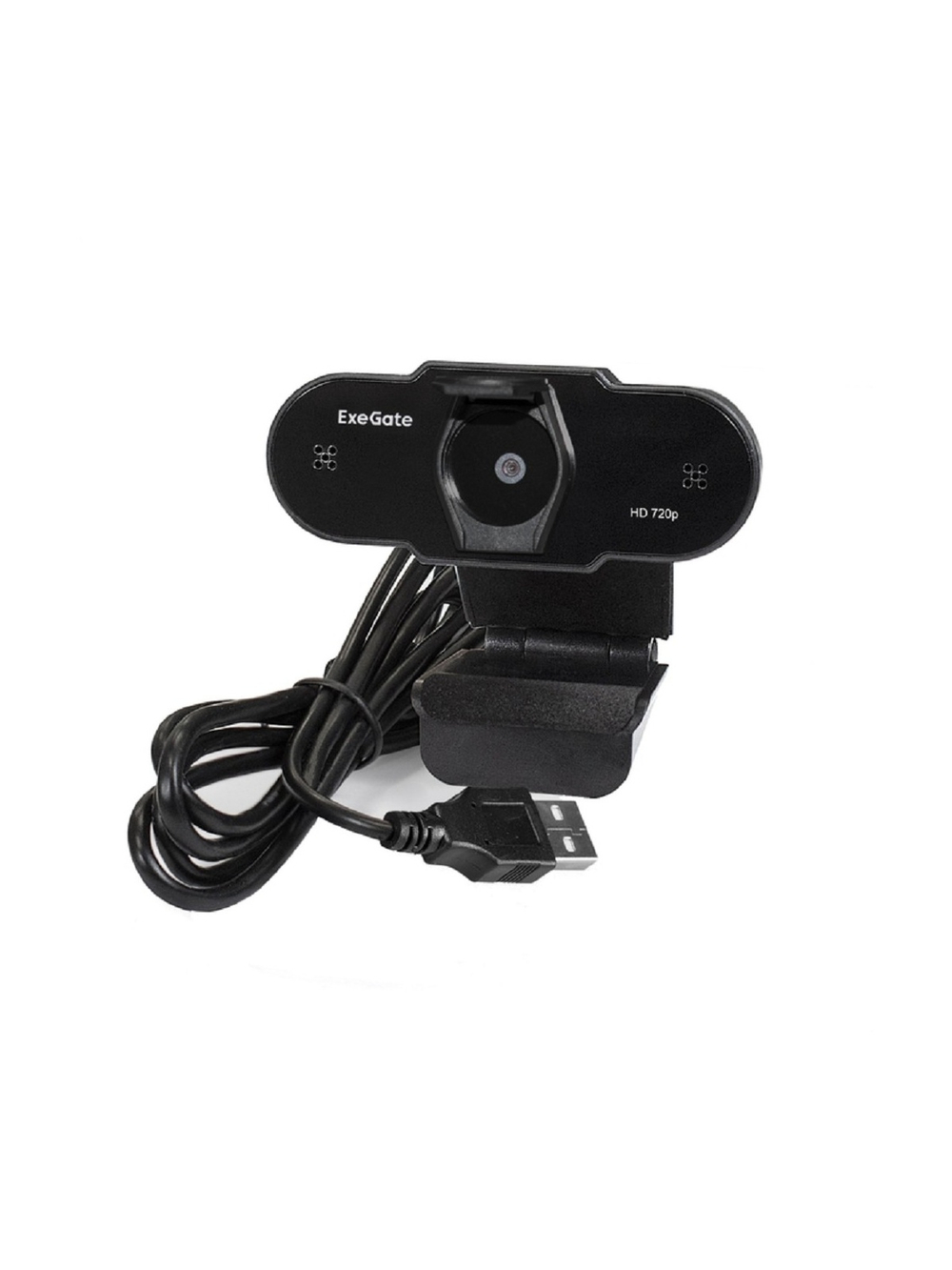 Exegate EX287386RUS Веб-камера ExeGate BlackView C525 HD Tripod (матрица 1/3" 1,3 Мп, 1280х720, 720P, 30fps, 4-линзовый объектив, USB+35mm Jack, фиксированный фокус, микрофон с шумоподавлением)