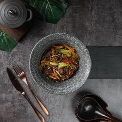 Салатник 1225 мл миска для лапши d 20 см h10,3 см глазурь   P.L. [1]